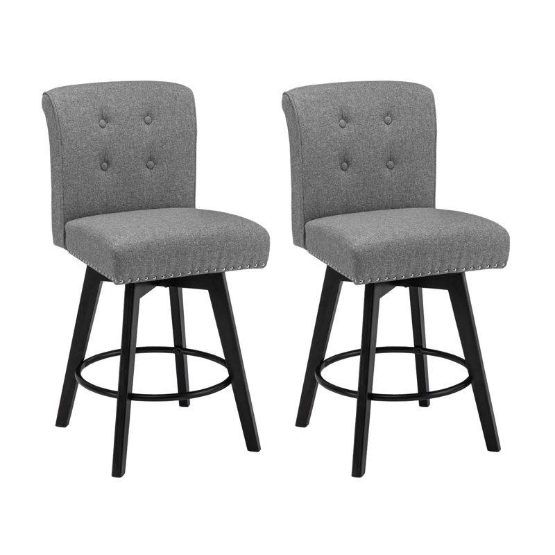 Tabouret pivotant 27 po Odelin, Gris