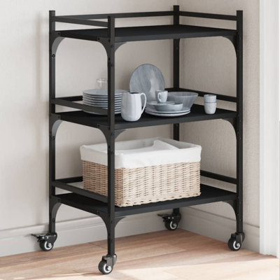 vidaXL Kitchen Trolley 19.7"x13.8"x29.7" Engineered Wood