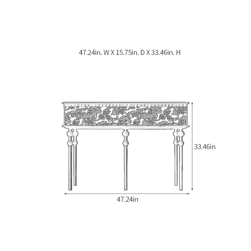 Console Retro Minimalist Art, Brun