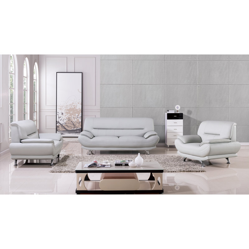 Méridienne Zimmer, Similicuir gris pâle