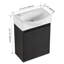 Meuble-lavabo compact de 16 pouces avec lavabo en céramique, parfait pour les petits espaces et les décors modernes-77787788
