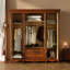 Garde-robe de luxe rétro American Light Brown
