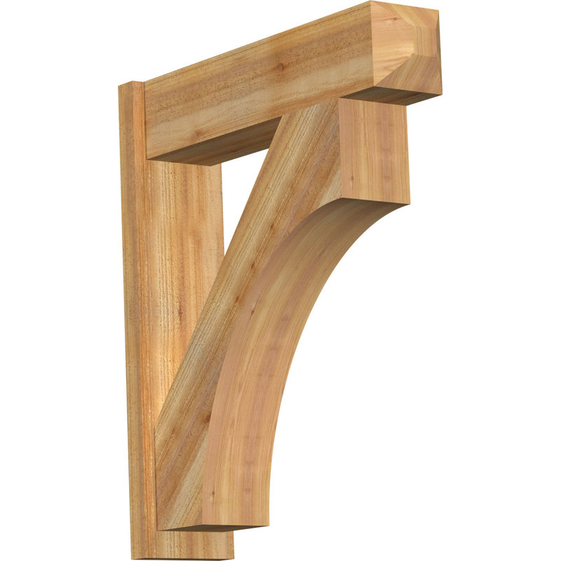 Persienne en bois rustique Westlake Craftsman, P 18 po x H 18 po, Cèdre rouge de l'Ouest de 8 po (sciage brut)