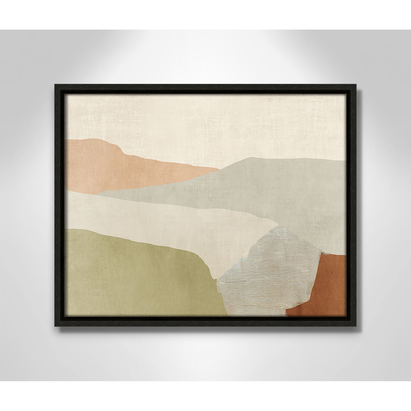 Elspeth "Pastel Views" Painting, 12.5" H x 15.5" W, Espresso