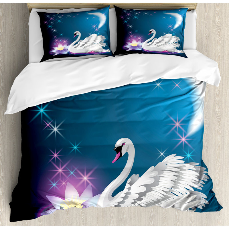 Coastal Polyester Duvet Cover, Queen Duvet Cover + 2 Pillow Shams