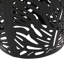 Élégante table d'appoint en métal avec motif de feuilles - noir, 16,7 po x 16,7 po x 20,2 po, aucun assemblage requis Coupe moderne en fer 16,5 po x 16,5 po x 20,5 po, prête à l'emploi-1570236303-1570236302