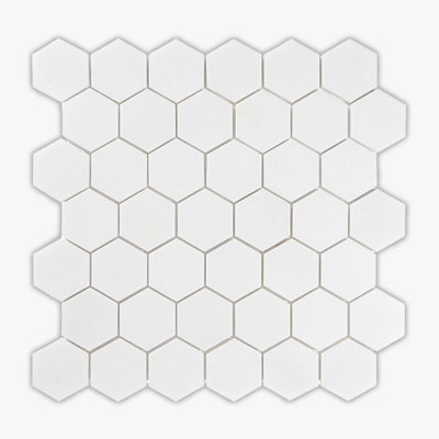 Thassos Polished 2 Inch Hexagon Marble Mosaic