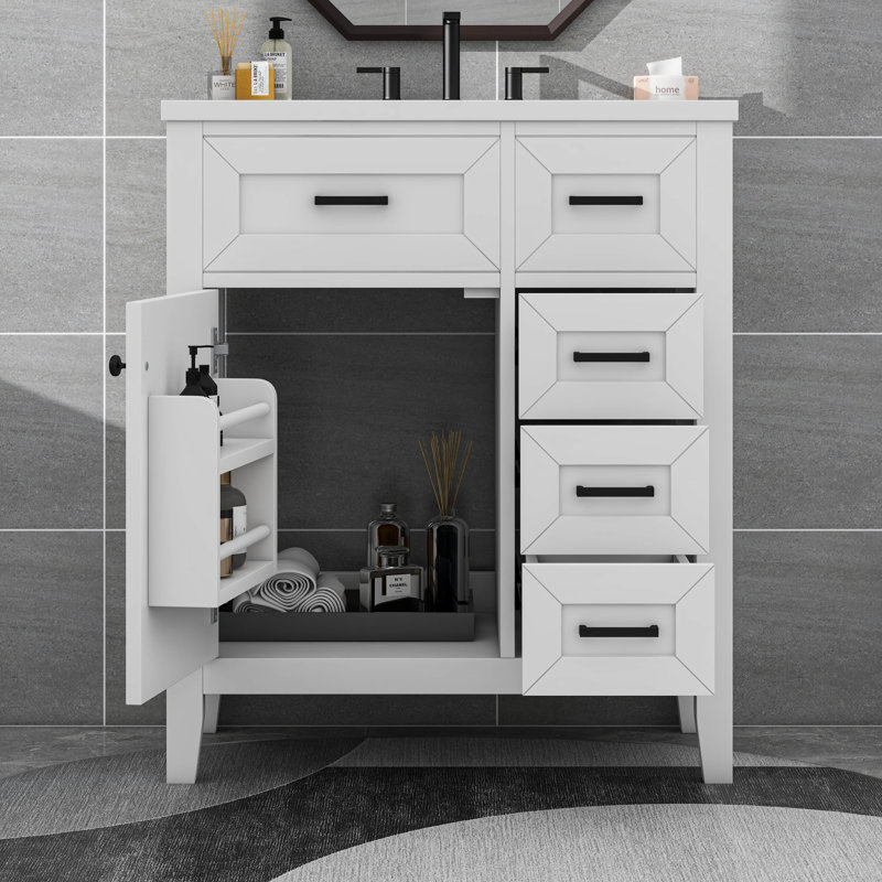 30" Bathroom Vanity With Sink Combo,Drawers
