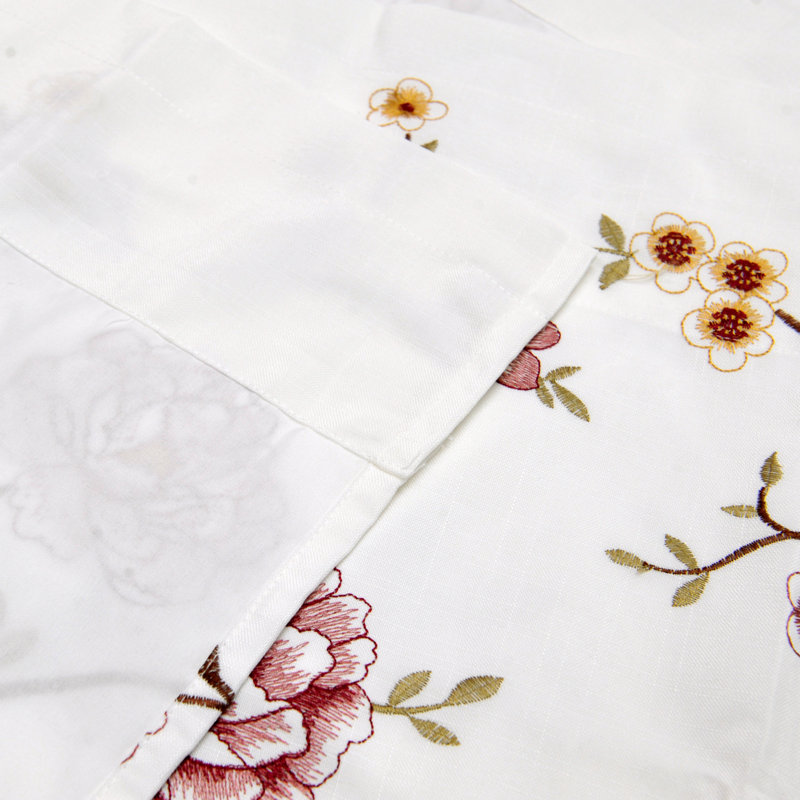 Floral Scalloped Window Valance, Burgundy