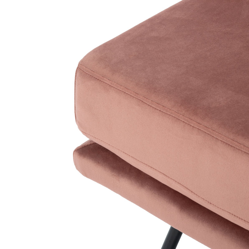 Loughborough Upholstered Slipper Chair, Dusty Rose