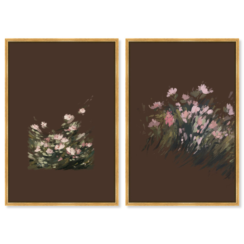 Secret Garden Set Set by Oliver Gal, 37"H x 55"W, Gold Floater Frame
