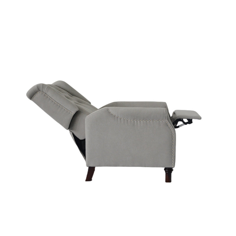 Fauteuil inclinable gris clair, Tissu gris pâle