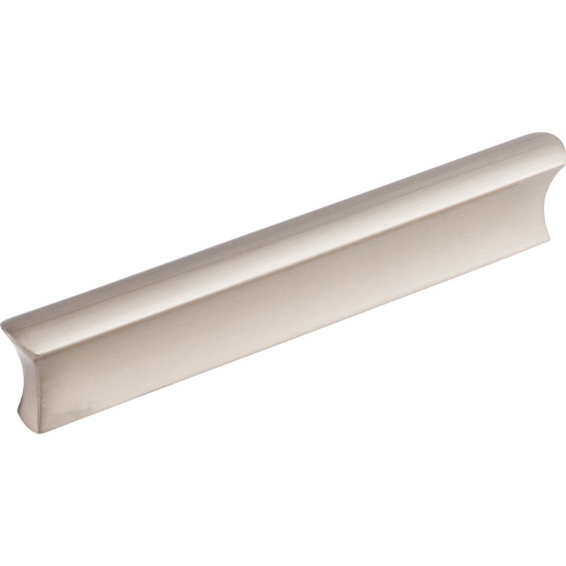 Glacier 3" Center to Center Finger pull, Brushed Satin Nickel, 5" Center to Center