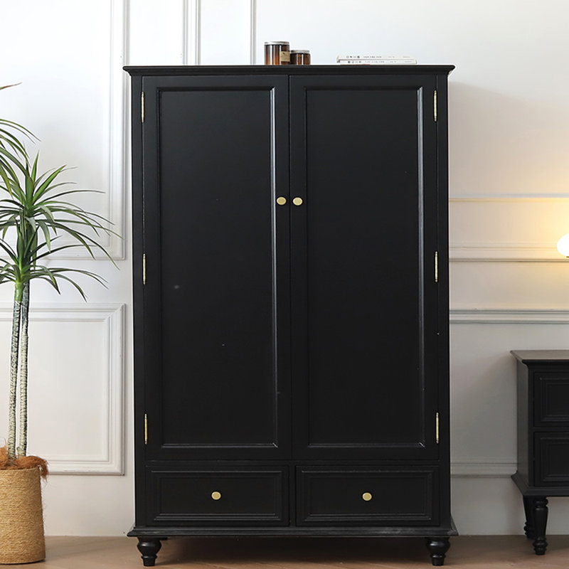 Garde-robe de style américain en bois massif