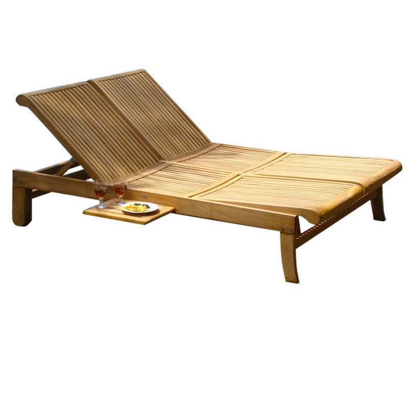 Majeski Outdoor Teak Chaise Lounge