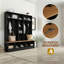 Portemanteau large avec banc de rangement, espace de rangement cubique et tablette, portemanteau multifonctionnel, convient à l'entrée, vestibule, noir-73945