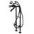 Kingston Brass Arcticstone 51-Inch Solid Surface Oval Single Slipper Freestanding Tub With Faucet Combo And Drain-114103779