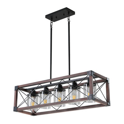 Luminaire suspendu pour îlot de cuisine 5 lumières Radwa