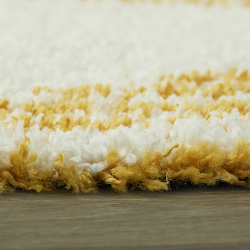 Tapis orange / ivoire Ashlynn, Rectangle 5 pi 3 po x 7 pi