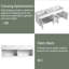 Meuble-lavabo mural 60 po avec lavabo double en résine à rebords épais et portes à fermeture en douceur-104351234-104351260
