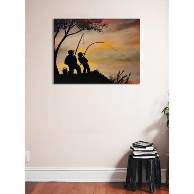 Fathers Day  Wrapped Canvas Print