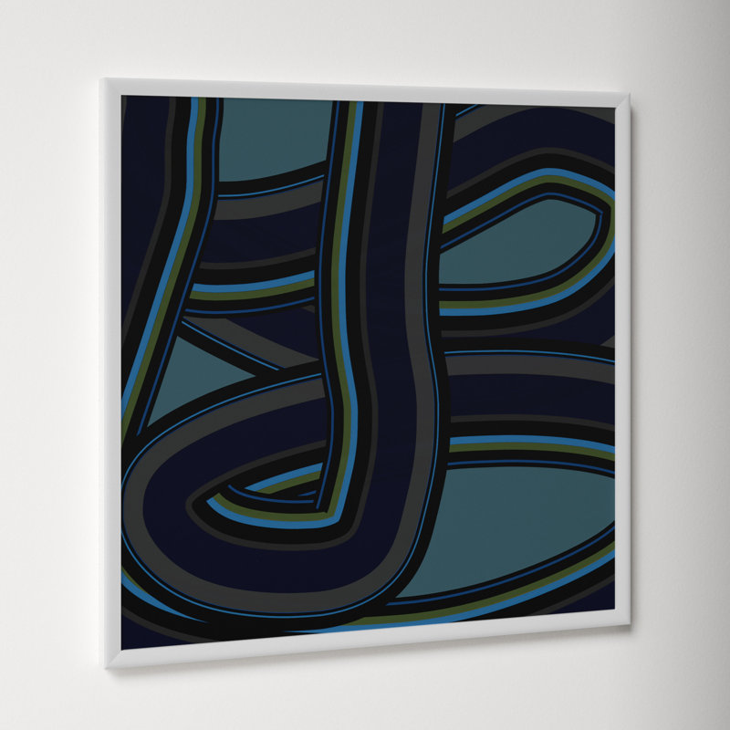 Stone Blue Twist by Jacques Pilon, 30" H x 30" W x 1.25" D, White