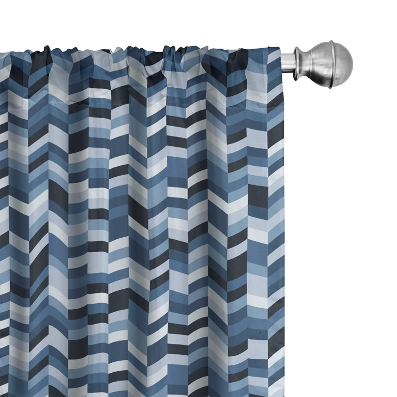 Herringbone Semi-Sheer Rod Pocket Sliding Panel, 28" x 95"