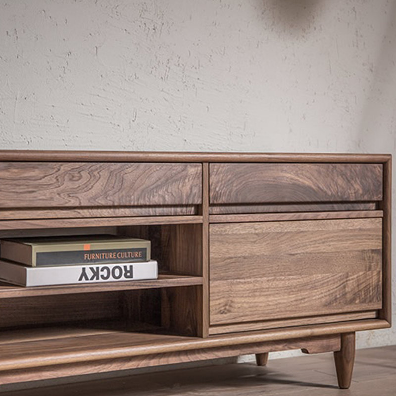 Meuble télé de rangement de grande capacité, 86.61"