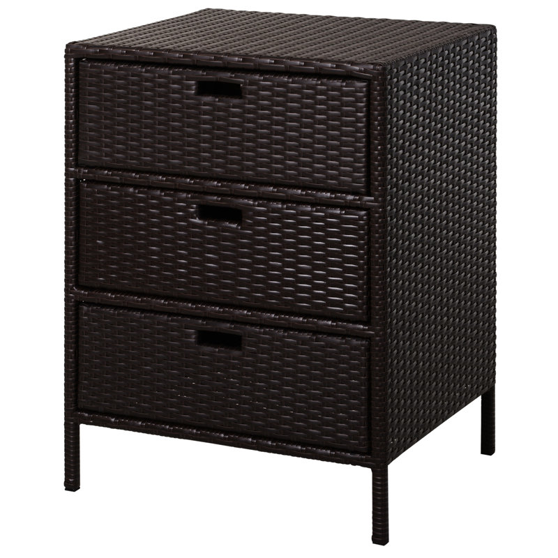Armoire à serviettes à 3 tiroirs en bord de piscine Pe