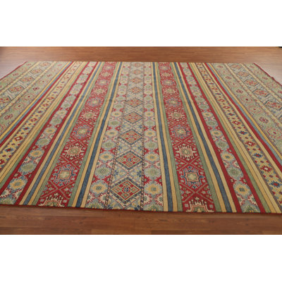 Tapis oriental rayé Kazak