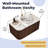 Floating Bathroom Vanity - White Ceramic Bowl Sink & Stone Countertop (Pre-Assembled, No Faucet)-562458175-562458172