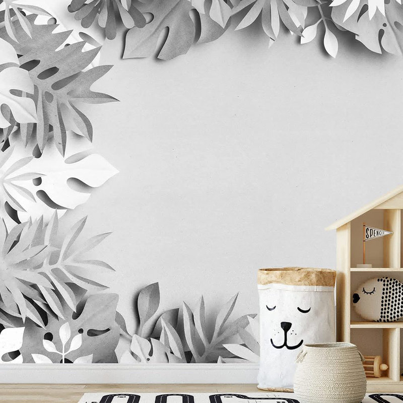 Murale collage Monstera, L 66 po x l 96 po