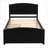 Twin Size Mixed Wood Platform Storage Bed with 2 Drawers No Box Spring Needed Espresso for Small Bedroom Guest Room-669865133