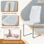  Ensemble de table de salle à manger 63 po en bois, gris rectangulaire pour 4/6 personnes avec chaises en cuir-405267821-405267823