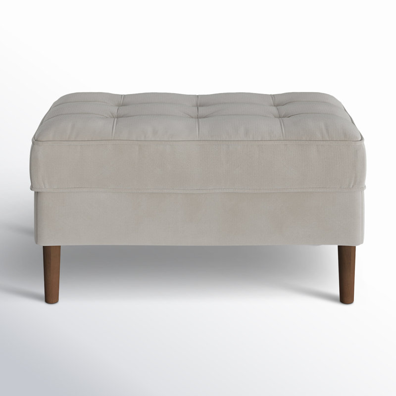 Repose-pieds de cocktail 31,5 po Geo, Velours Bella performance platine
