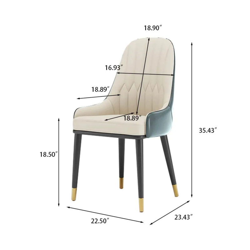 Chaise moderne en polyuréthane et acier