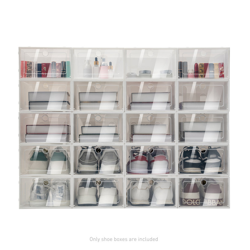 20 Pairs Stackable Shoe Storage Box