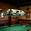 Luminaire de table de billard de style Tiffany avec design de dauphin, lustre rectangulaire à 4 lumières pour salle de jeux, îlot de cuisine et salle à manger