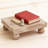 Solid Wood Mini Stool Plant Display Stand,5.9"x4.9"