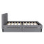 Lit plateforme tapissier simple capitonné Buchman-88630565