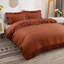 DUVET FRILL Microfiber Solid Colour Duvet Cover with Pillowcases Included-123123628-123123631