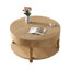 Table basse avec rangement double pour le salon, table basse ronde moderne de 31,5 po avec rangement et compartiment caché, pieds de nivellement réglables, assemblage facile-134060890