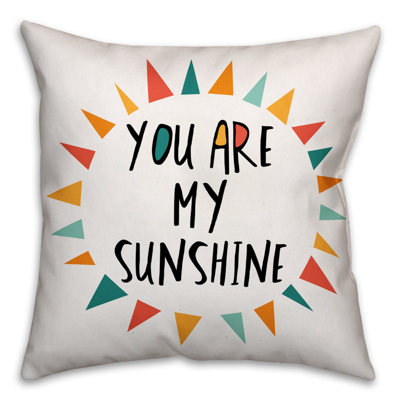  Housse et insert de coussin You Are My Sunshine Shape, Orange