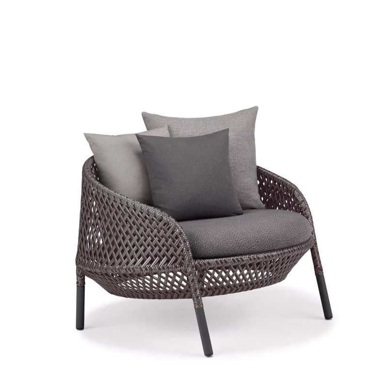 Ahnda Outdoor Lounge Chair, Elemental, Natura Dark Gray