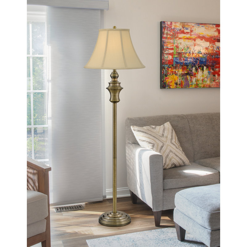 Vigore -  60" Satin Brass Touch Switch Floor Lamp