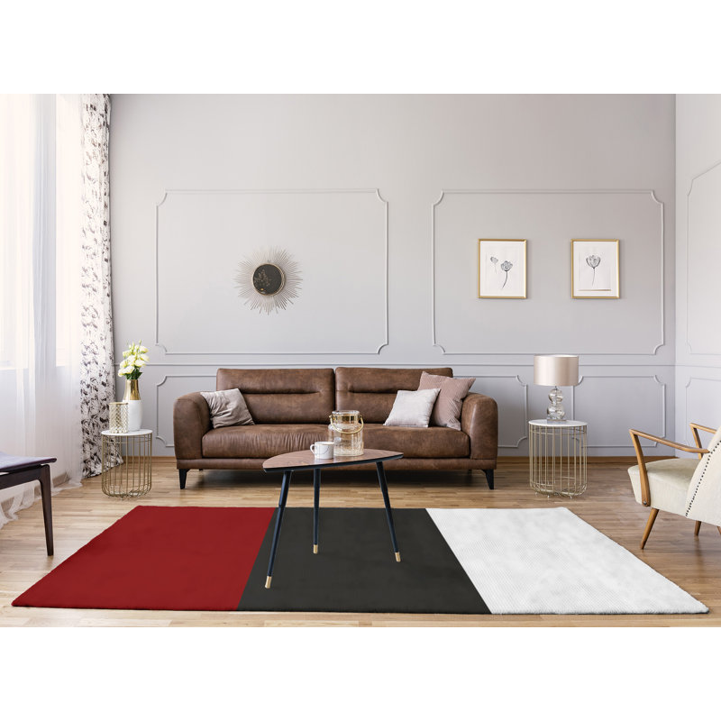 Tapis rouge/gris, Rectangle 9 pi x 12 pi
