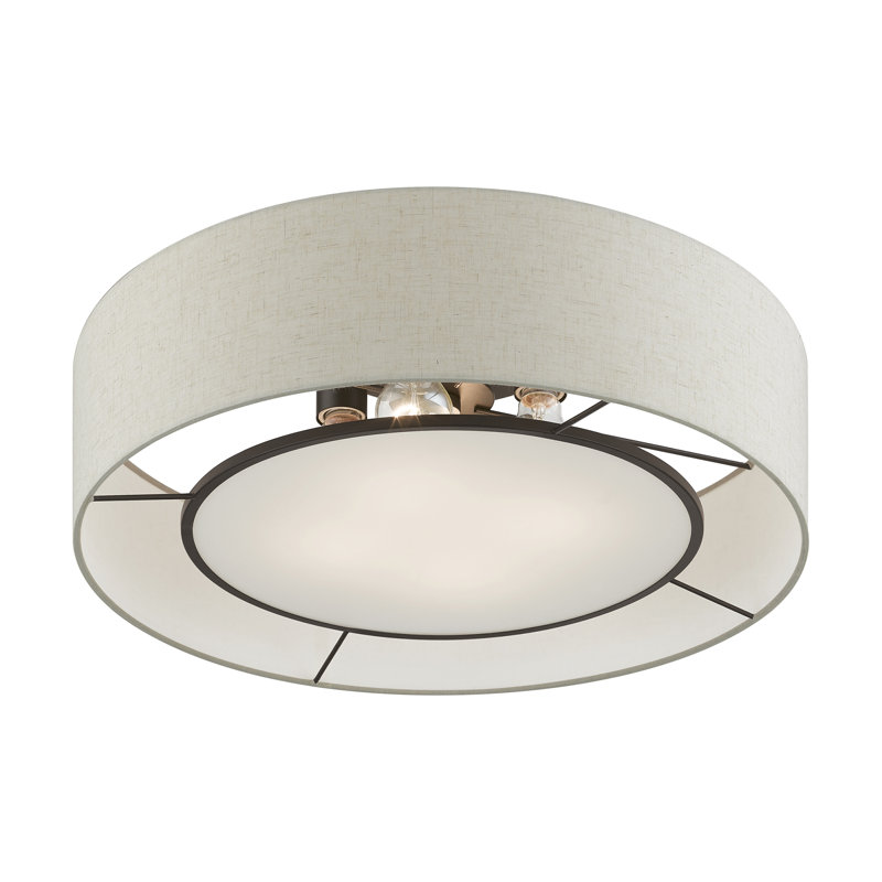 Atef Aprilann 4-Light Semi Flush Mount, English Bronze