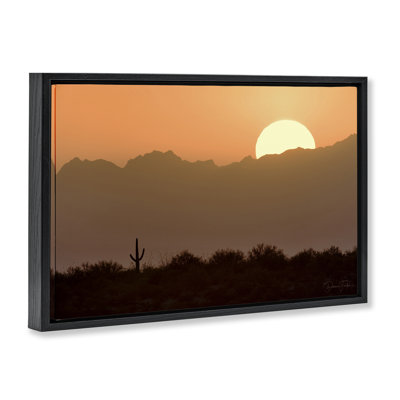 Toile flottante encadrée Sunlit Desert Cactus par Dennis Frates
