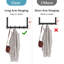 DOKU Porte-crochets de porte robuste pour porte-manteau de chambre Porte-serviettes organisateur de salle de bain suspendu 12 crochets mat