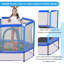 Trampoline hexagonale pour enfants avec enceinte sécuritaire-128767196
